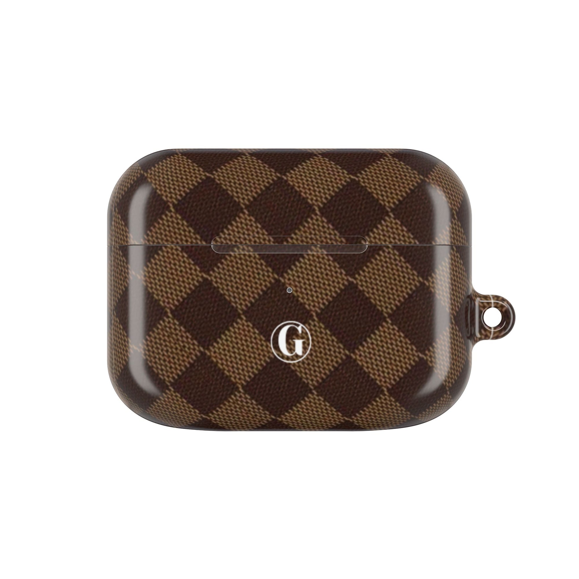 Brown Checkmate AirPod Case