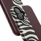 Zebra Print x Burgundy Phone Case