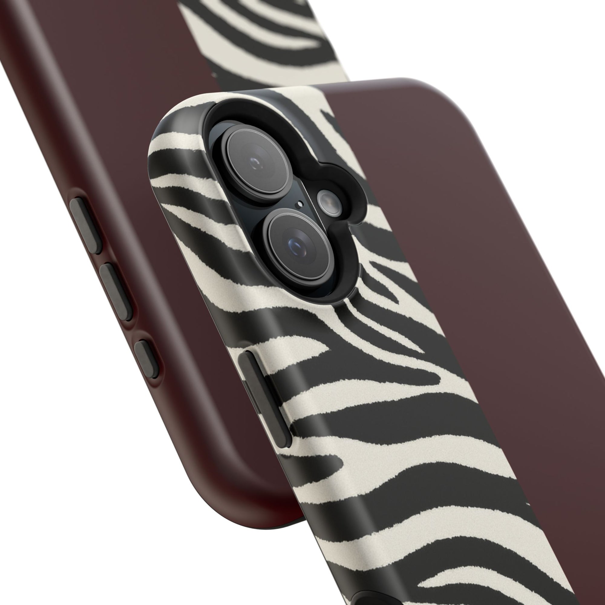 Zebra Print x Burgundy Phone Case