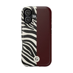 Zebra Print x Burgundy Phone Case