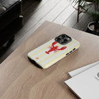 Yellow Stripes & Crawfish Phone Case