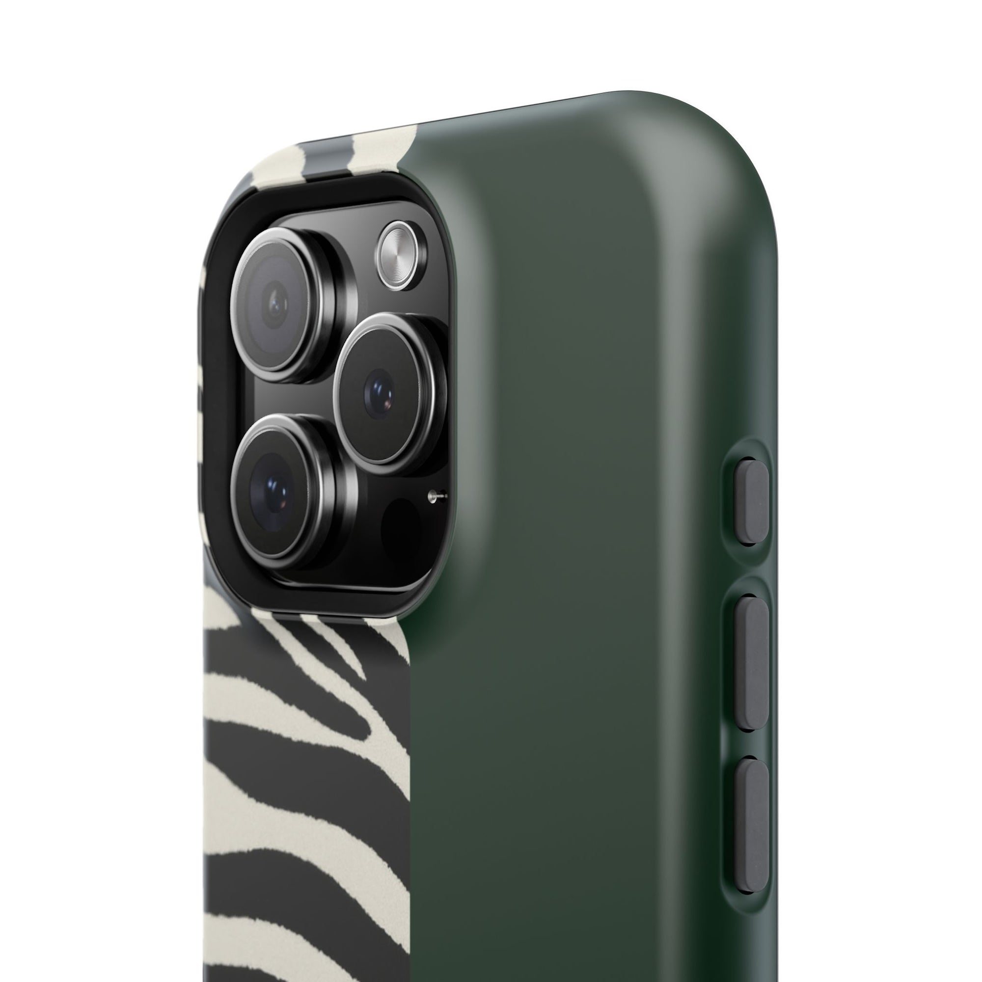 Zebra Print x Emerald Green Phone Case