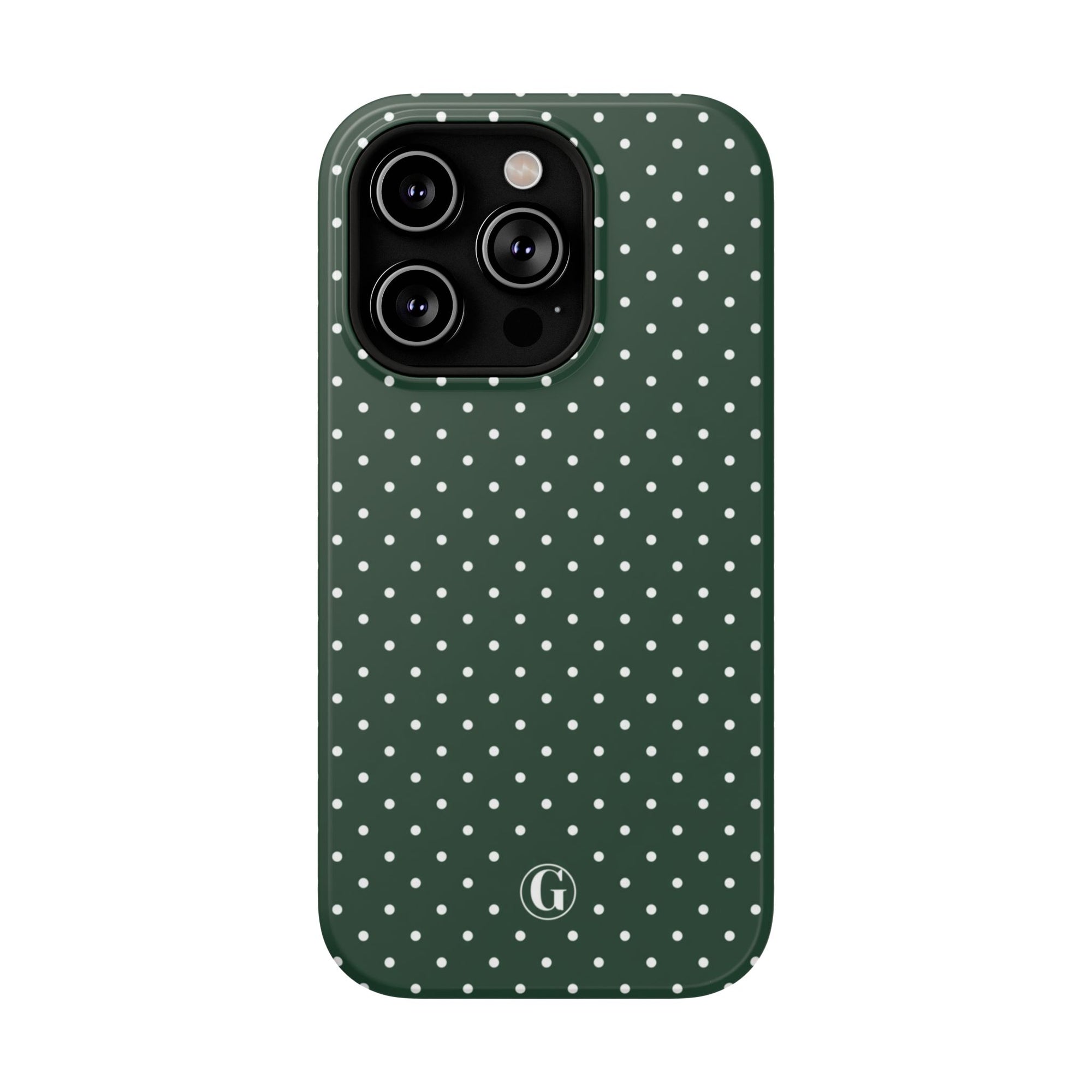 Emerald Green Polka Dots Phone Case
