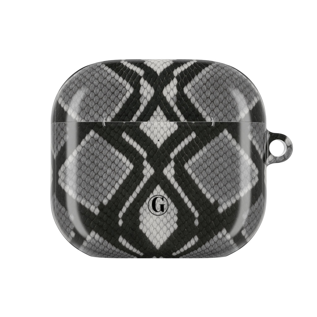 Gray Snakeskin Print AirPod Case