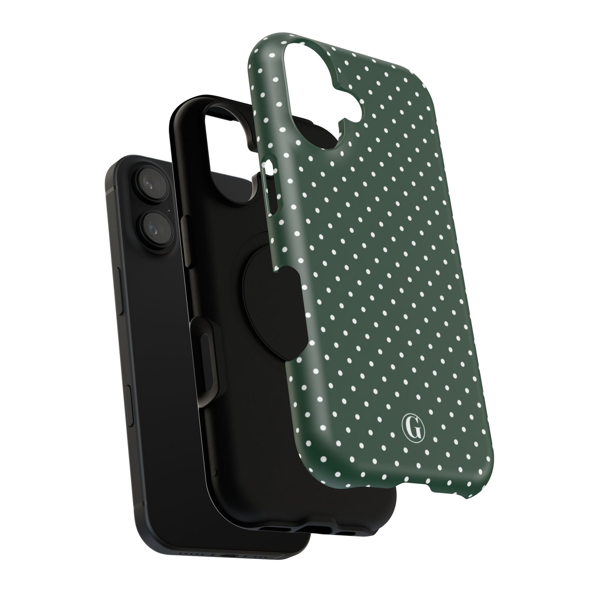 Emerald Green Polka Dots Phone Case