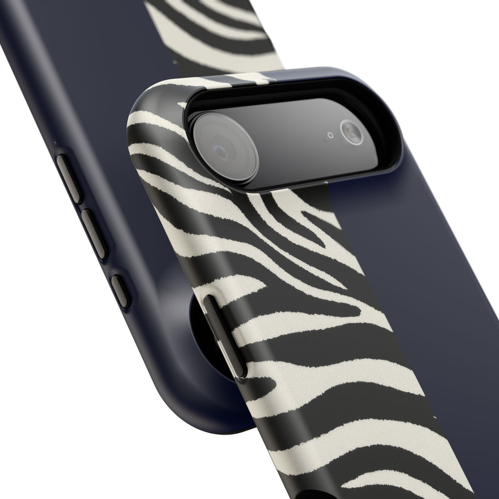 Zebra Print x Navy Blue Phone Case