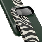 Zebra Print x Emerald Green Phone Case