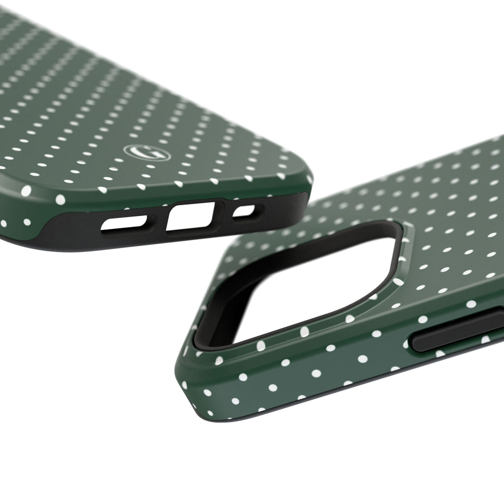 Emerald Green Polka Dots Phone Case