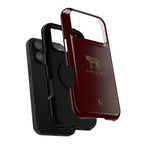 Burgundy 'Peace of Mind' Panther Phone Case