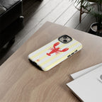 Yellow Stripes & Crawfish Phone Case