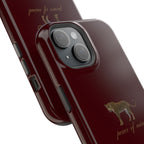 Burgundy 'Peace of Mind' Panther Phone Case