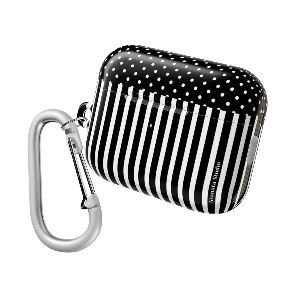 B&W Polka Dots x Stripes AirPod Case