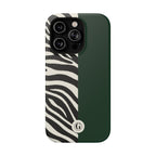 Zebra Print x Emerald Green Phone Case