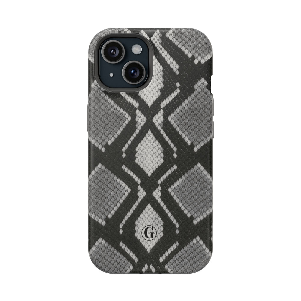 Grey Snakeskin Print Phone Case