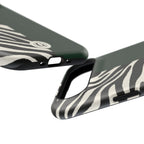 Zebra Print x Emerald Green Phone Case