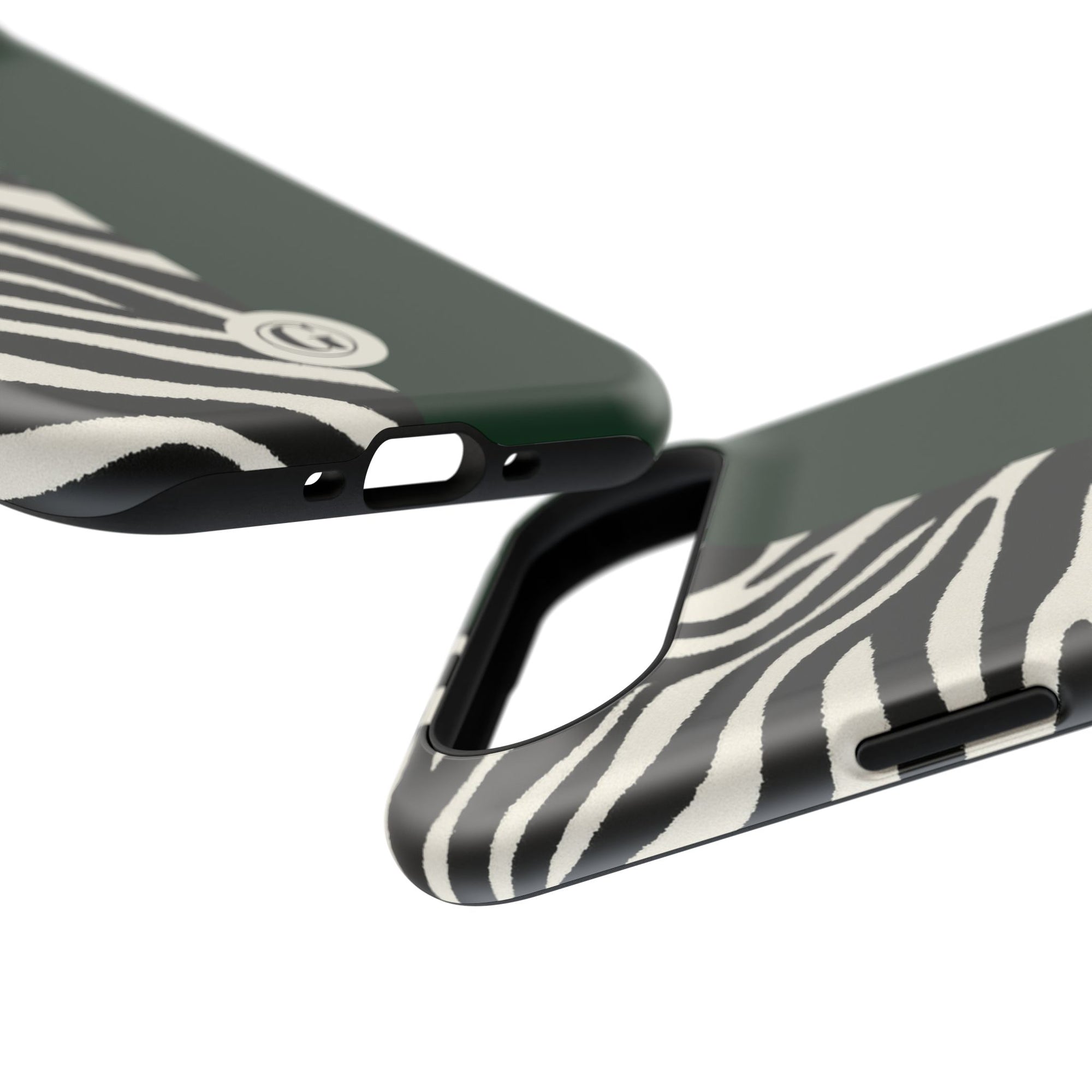 Zebra Print x Emerald Green Phone Case