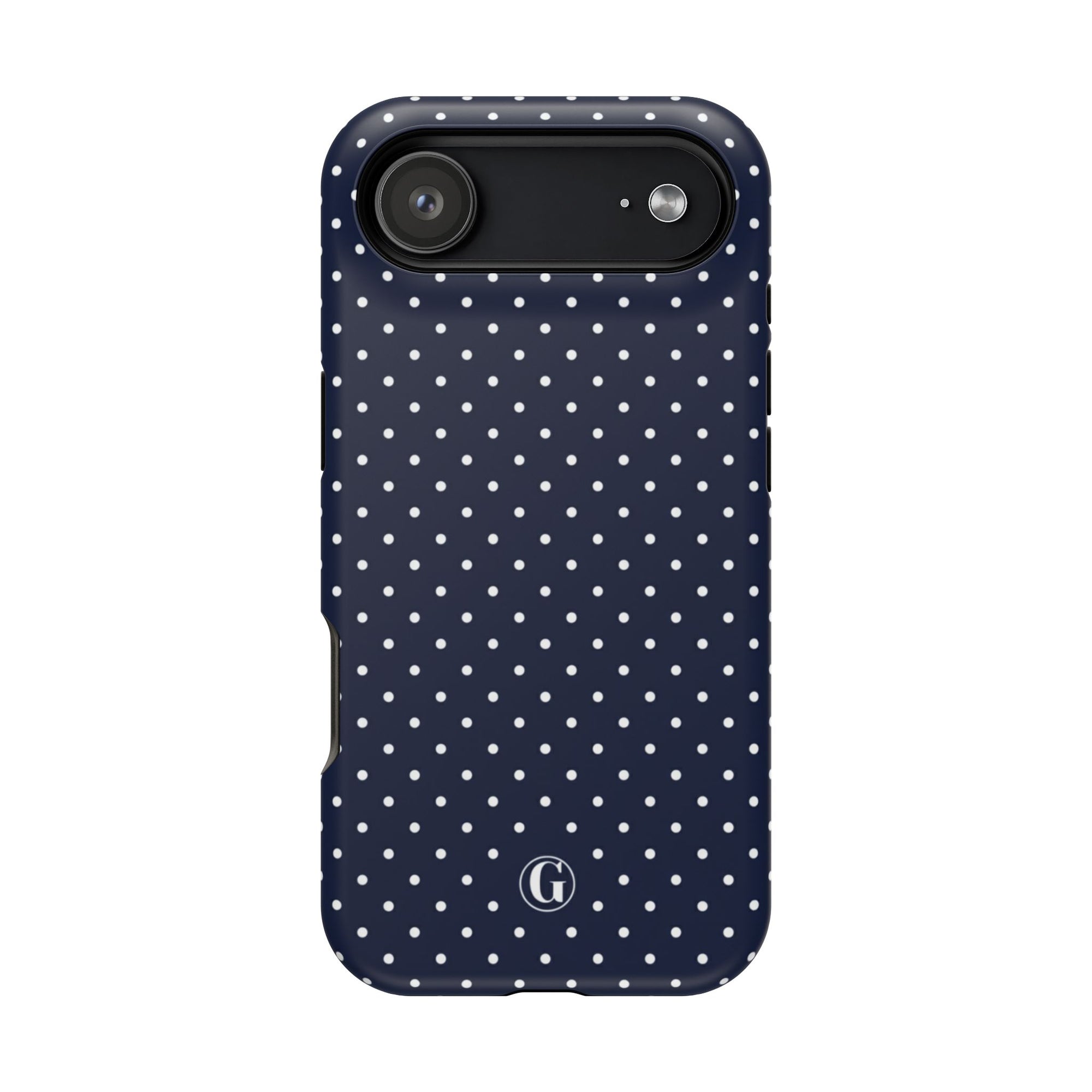 Navy Blue Polka Dots Phone Case