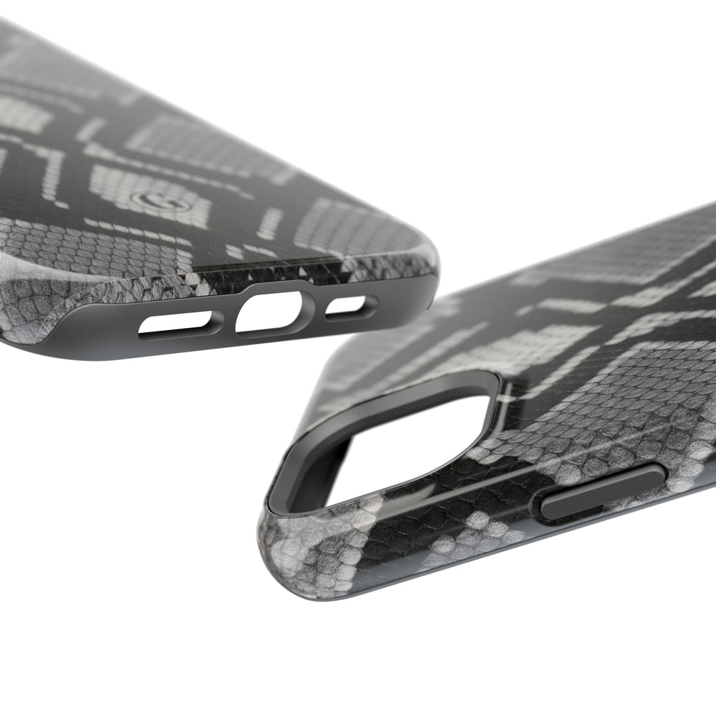 Grey Snakeskin Print Phone Case