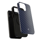 Navy Blue Polka Dots Phone Case