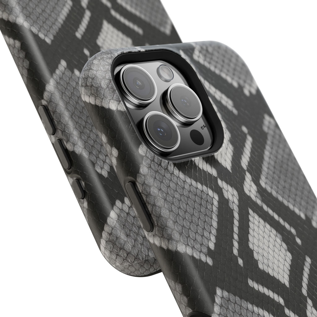 Grey Snakeskin Print Phone Case