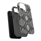 Grey Snakeskin Print Phone Case