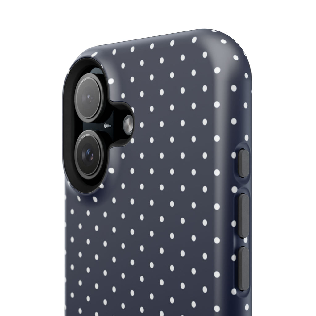 Navy Blue Polka Dots Phone Case