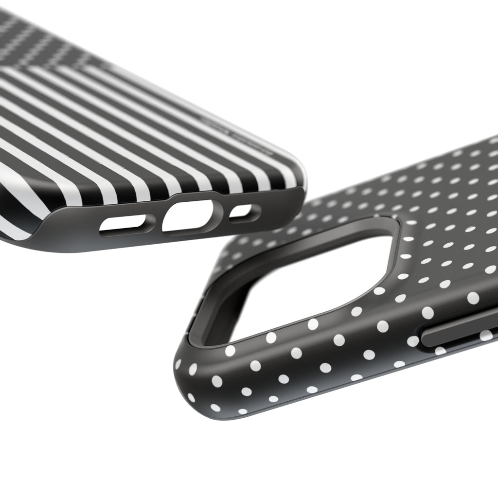B&W Polka Dots x Stripes Phone Case