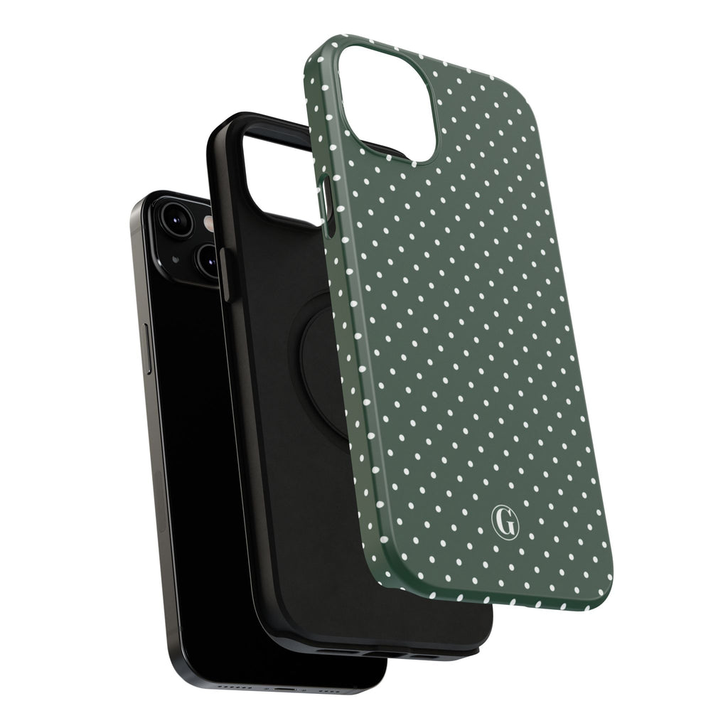 Emerald Green Polka Dots Phone Case
