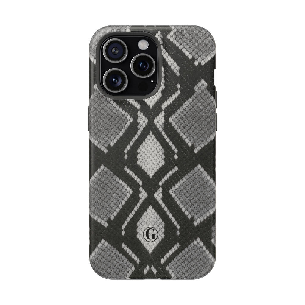 Grey Snakeskin Print Phone Case