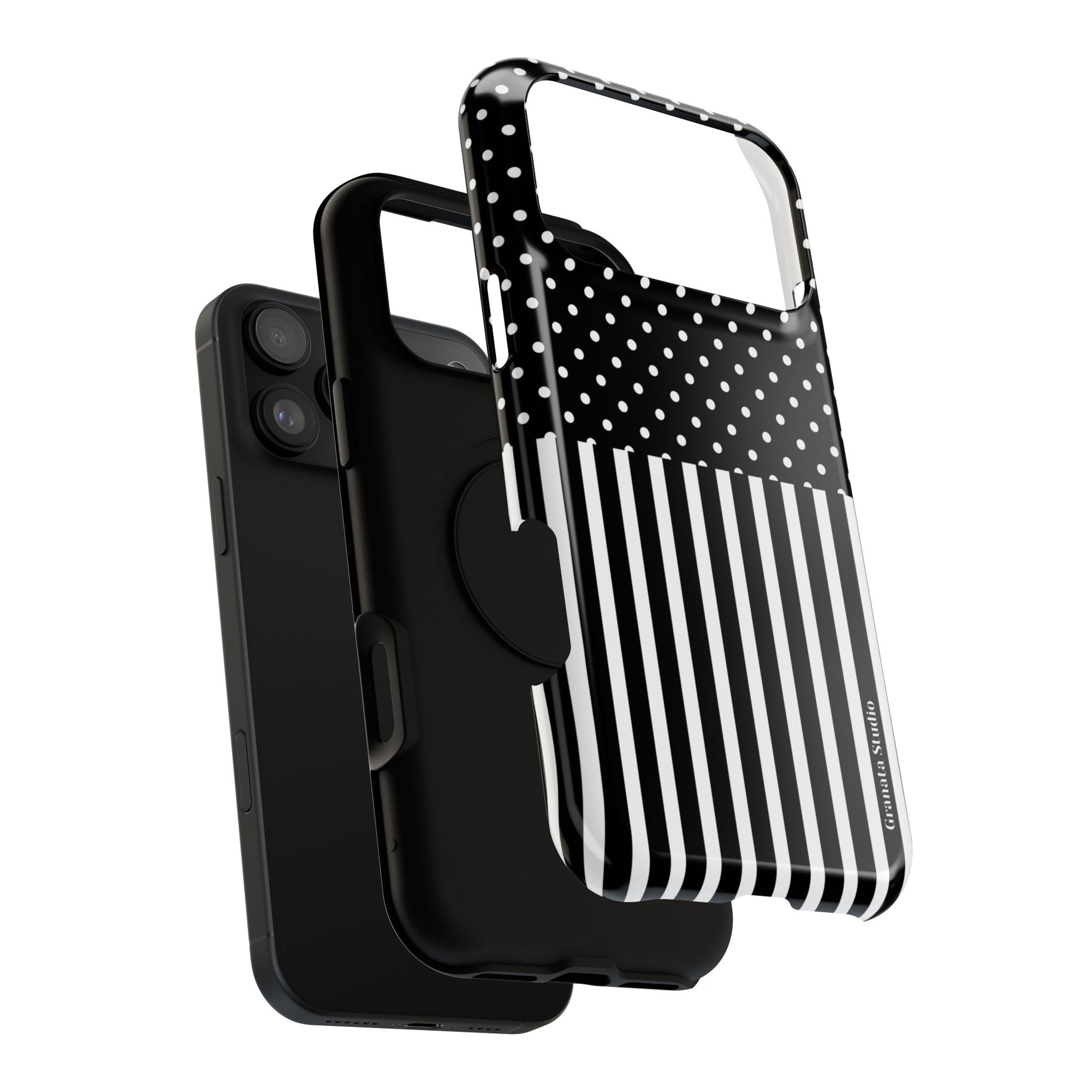 B&W Polka Dots x Stripes Phone Case