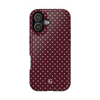 Burgundy Polka Dots Phone Case