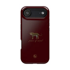 Burgundy 'Peace of Mind' Panther Phone Case