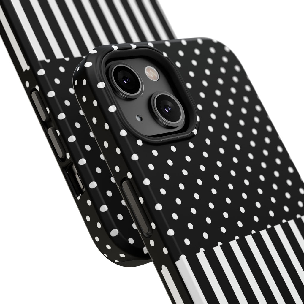 B&W Polka Dots x Stripes Phone Case