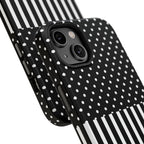B&W Polka Dots x Stripes Phone Case