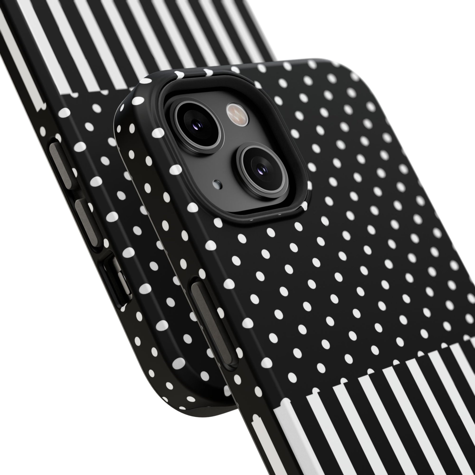 B&W Polka Dots x Stripes Phone Case