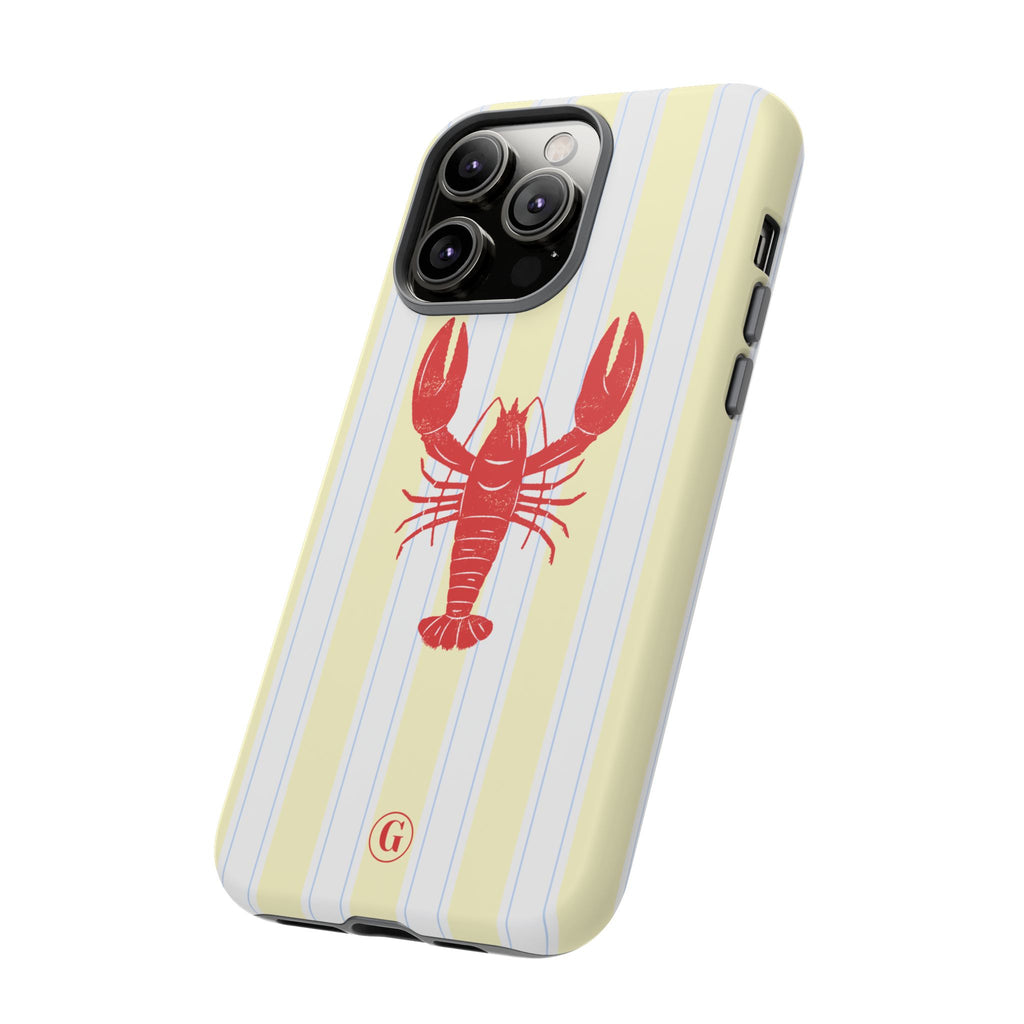 Yellow Stripes & Crawfish Phone Case