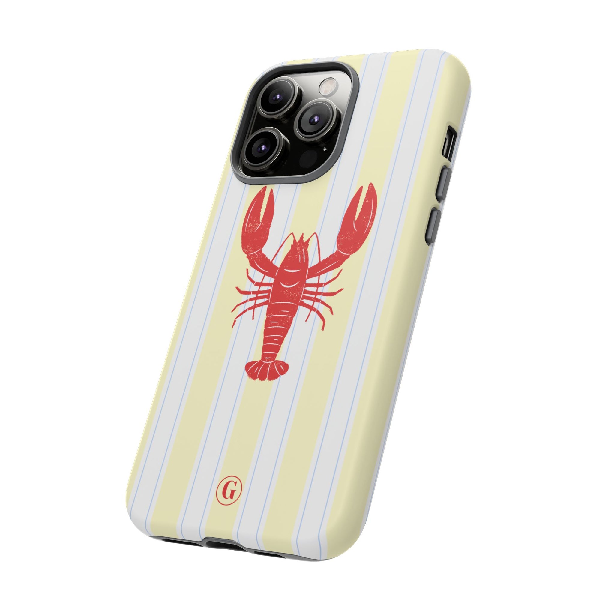 Yellow Stripes & Crawfish Phone Case