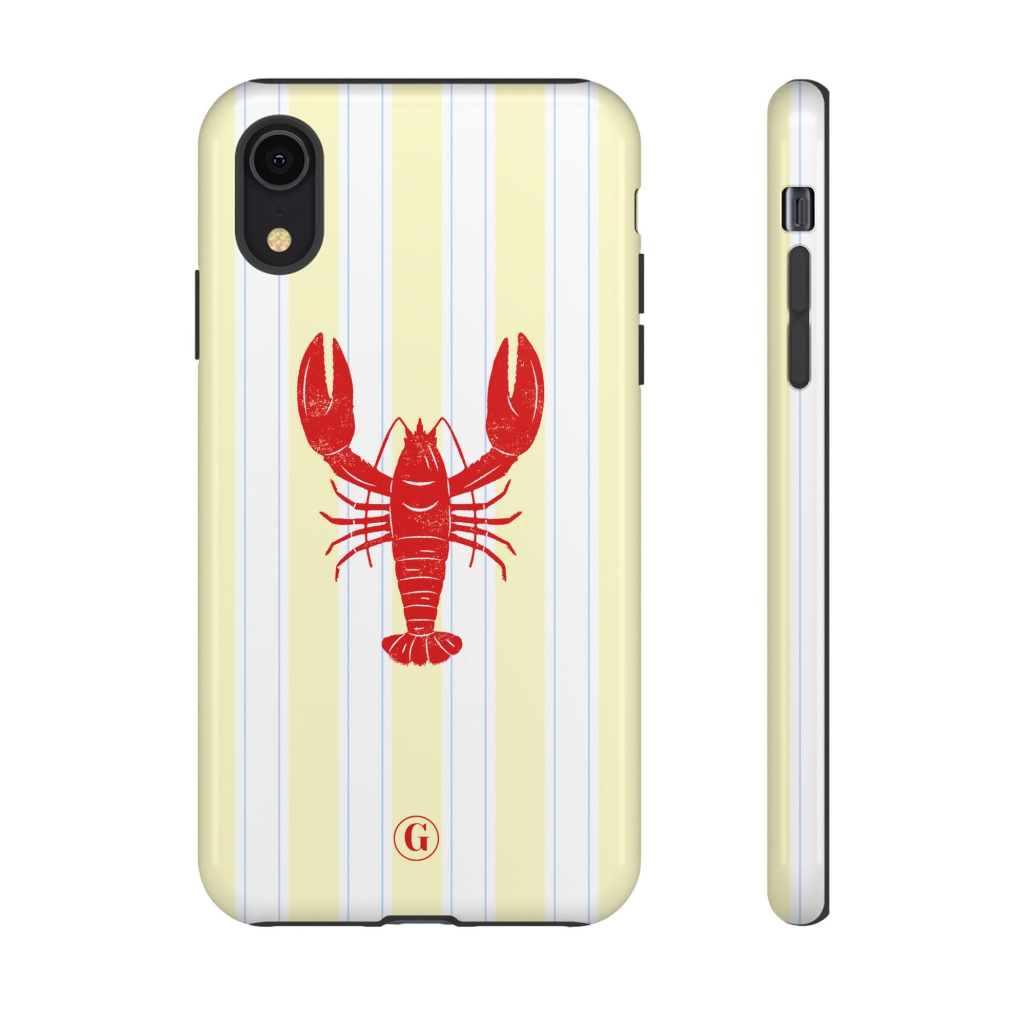 Yellow Stripes & Crawfish Phone Case