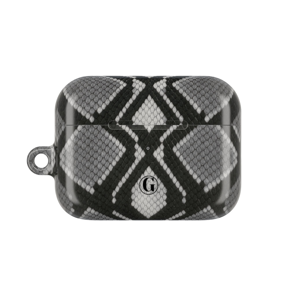 Gray Snakeskin Print AirPod Case