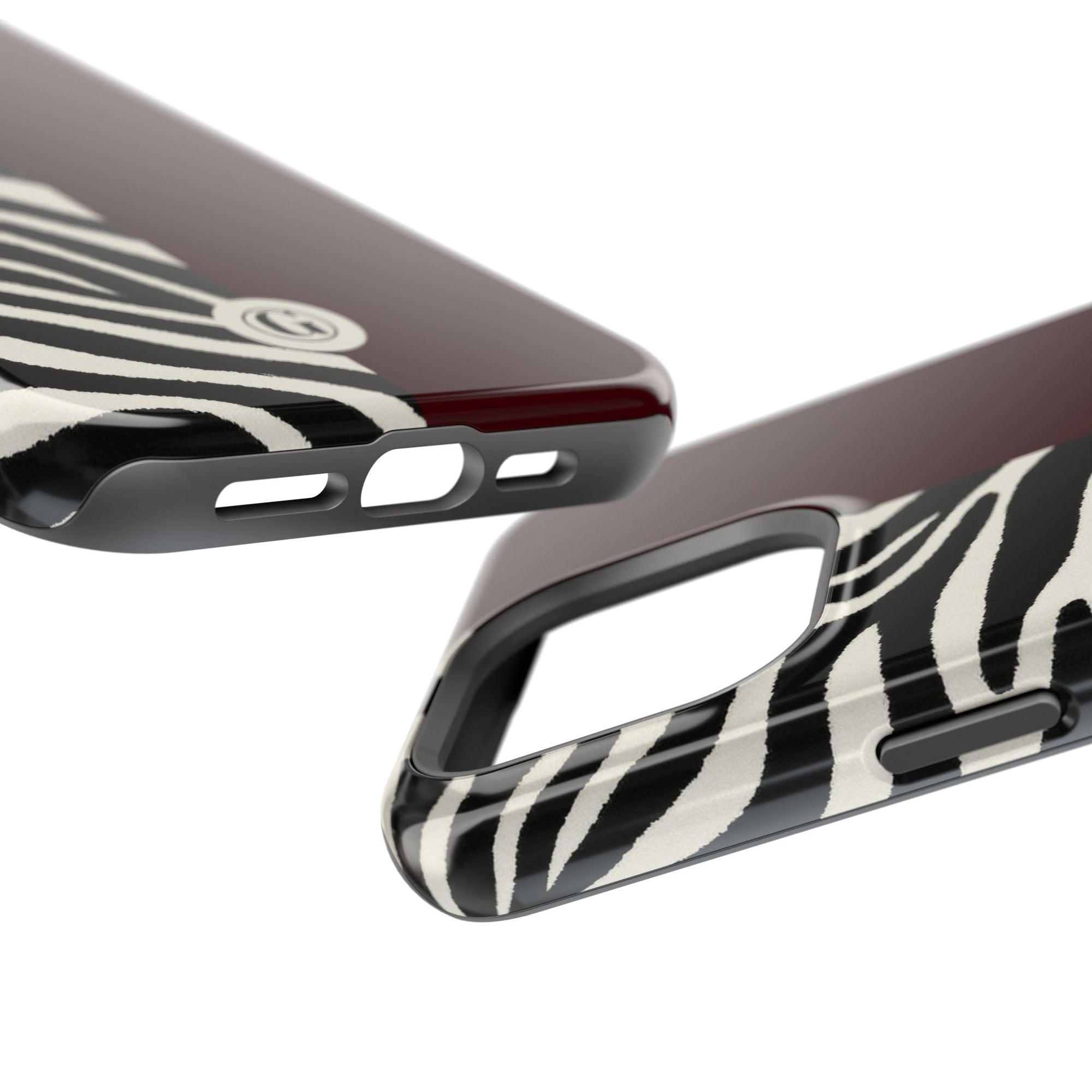 Zebra Print x Burgundy Phone Case