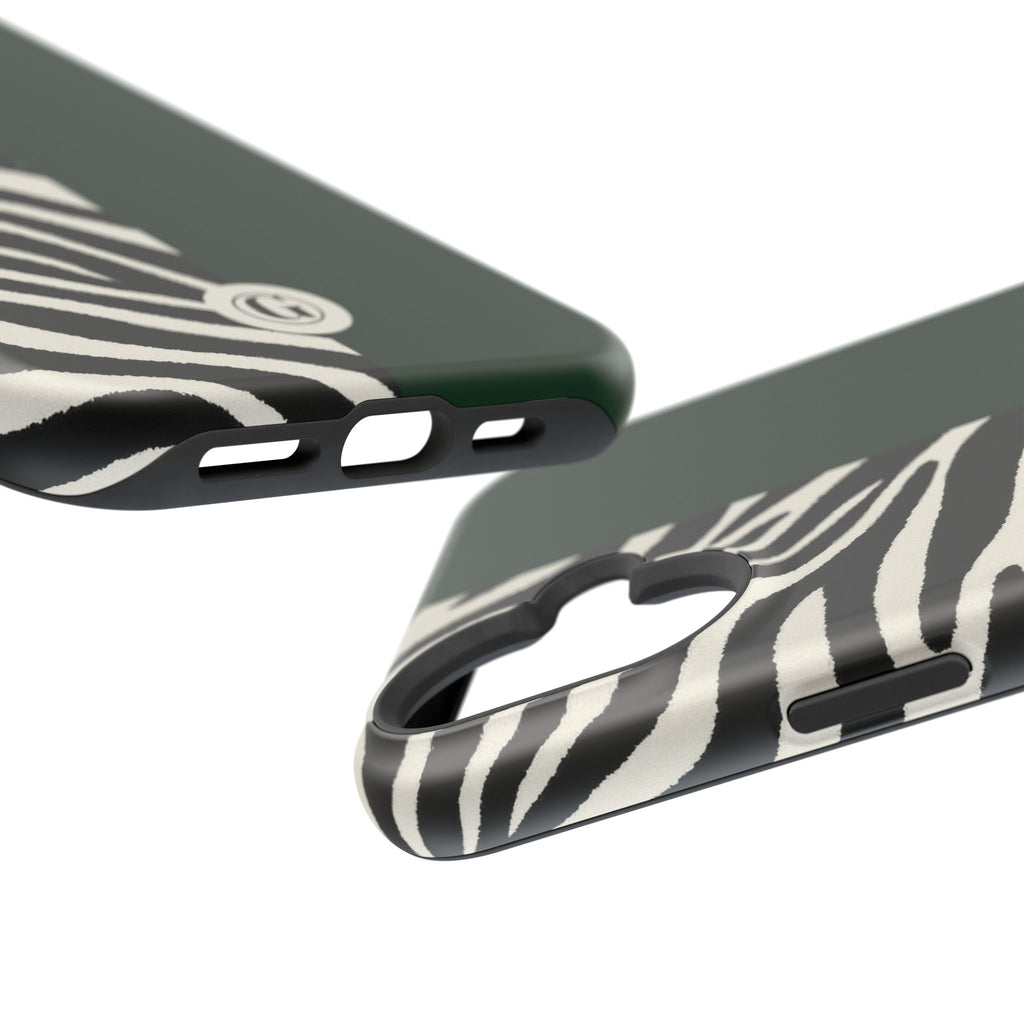 Zebra Print x Emerald Green Phone Case