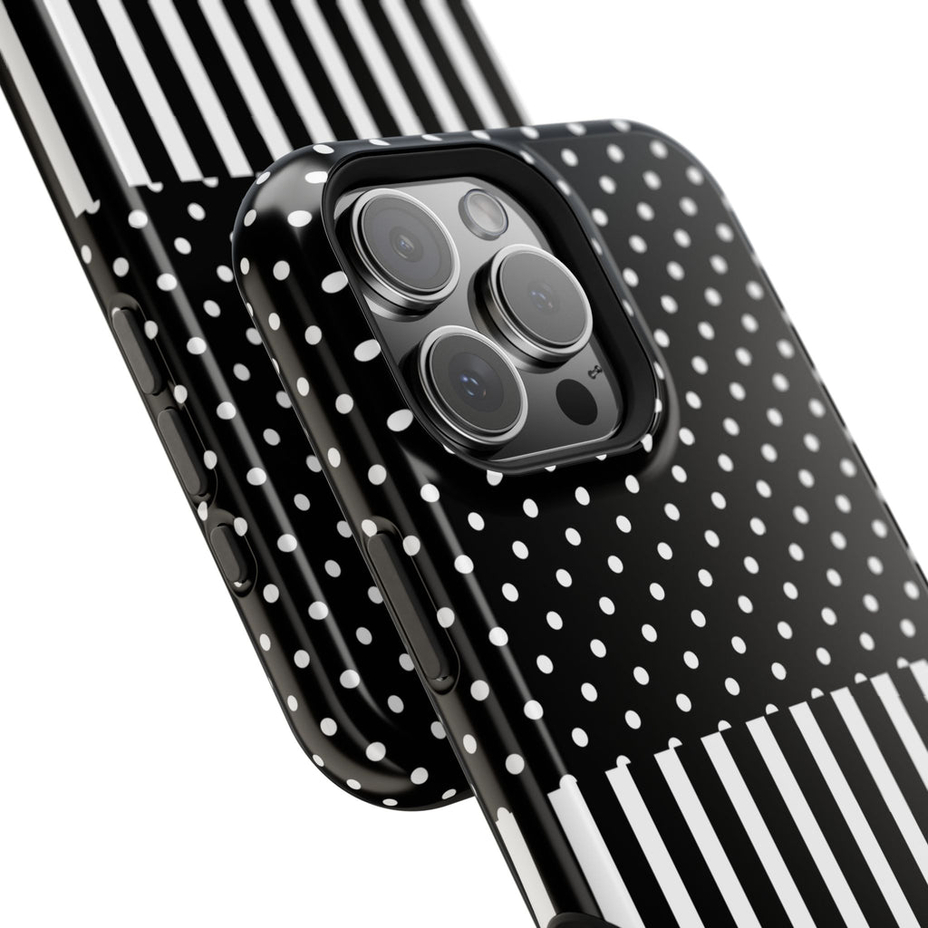 B&W Polka Dots x Stripes Phone Case