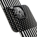B&W Polka Dots x Stripes Phone Case