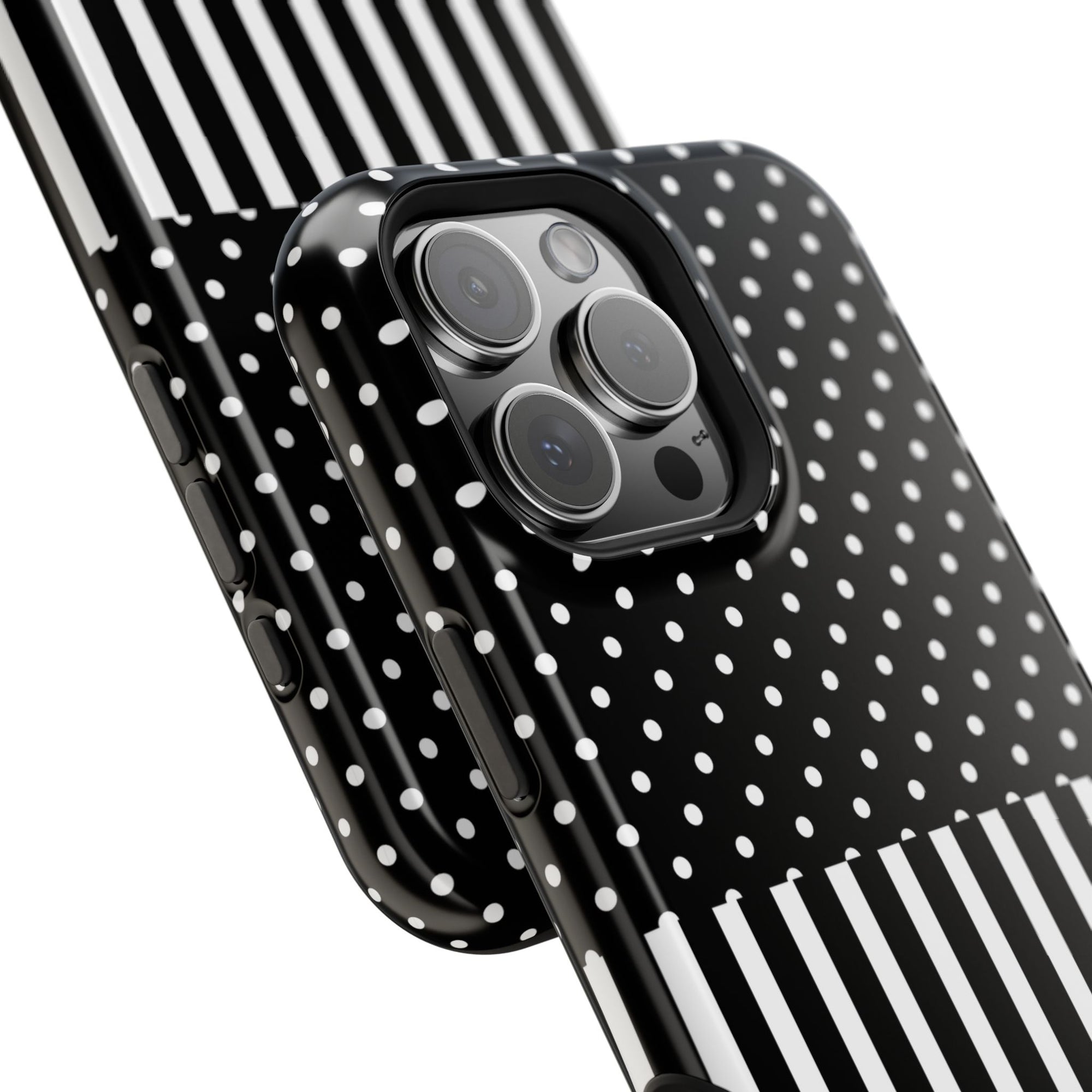 B&W Polka Dots x Stripes Phone Case