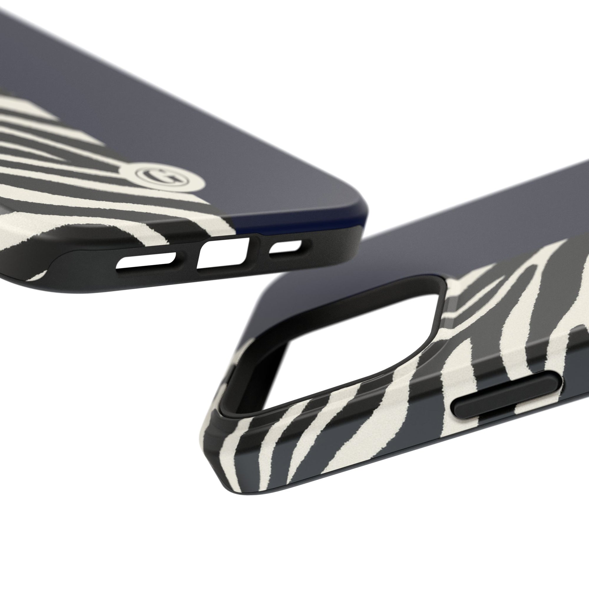 Zebra Print x Navy Blue Phone Case