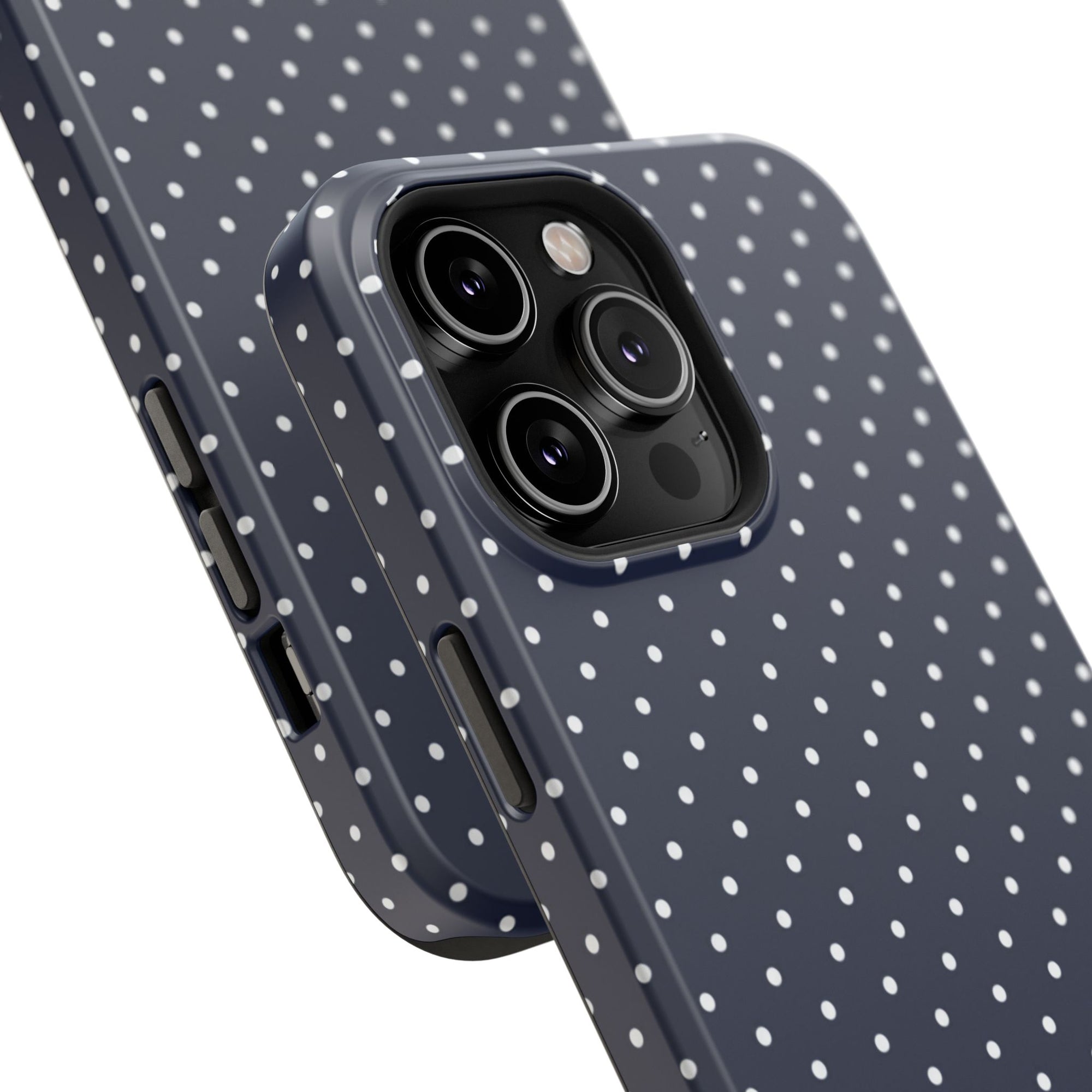 Navy Blue Polka Dots Phone Case