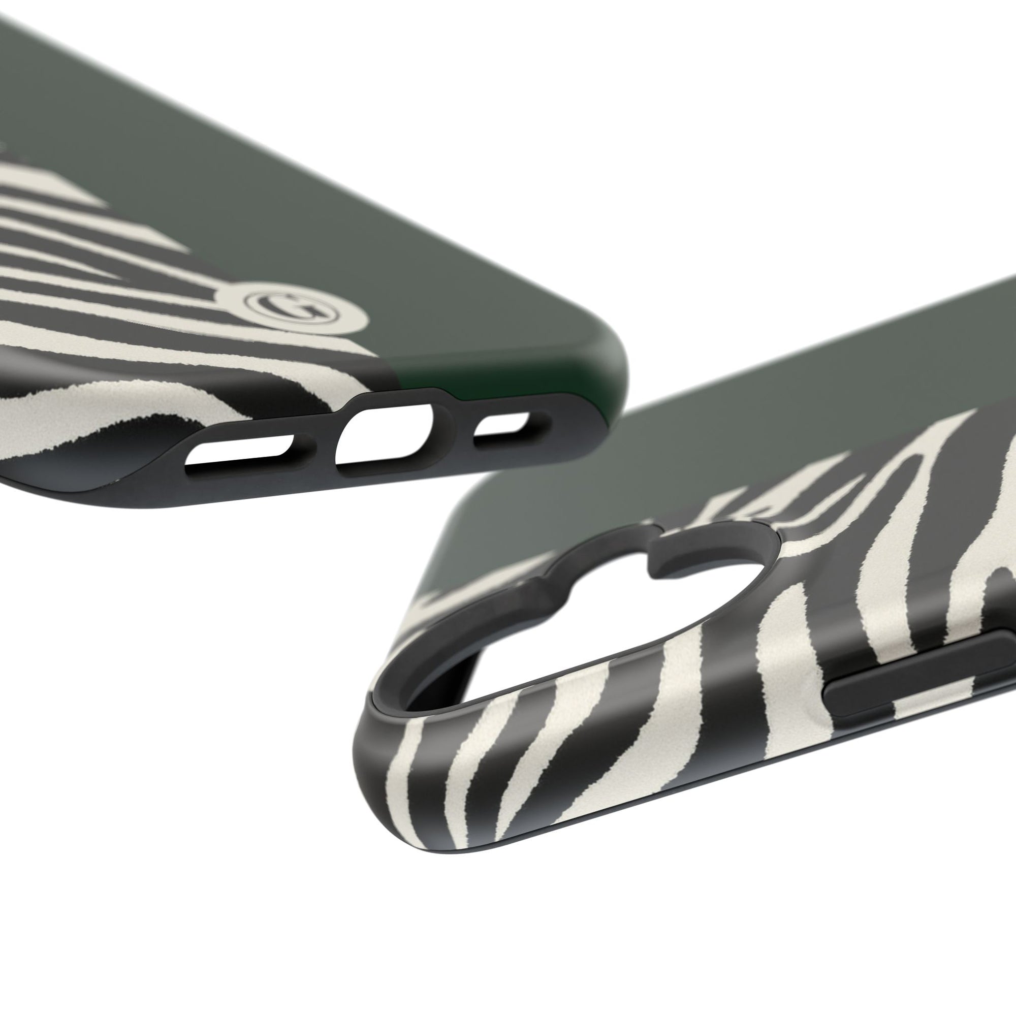 Zebra Print x Emerald Green Phone Case