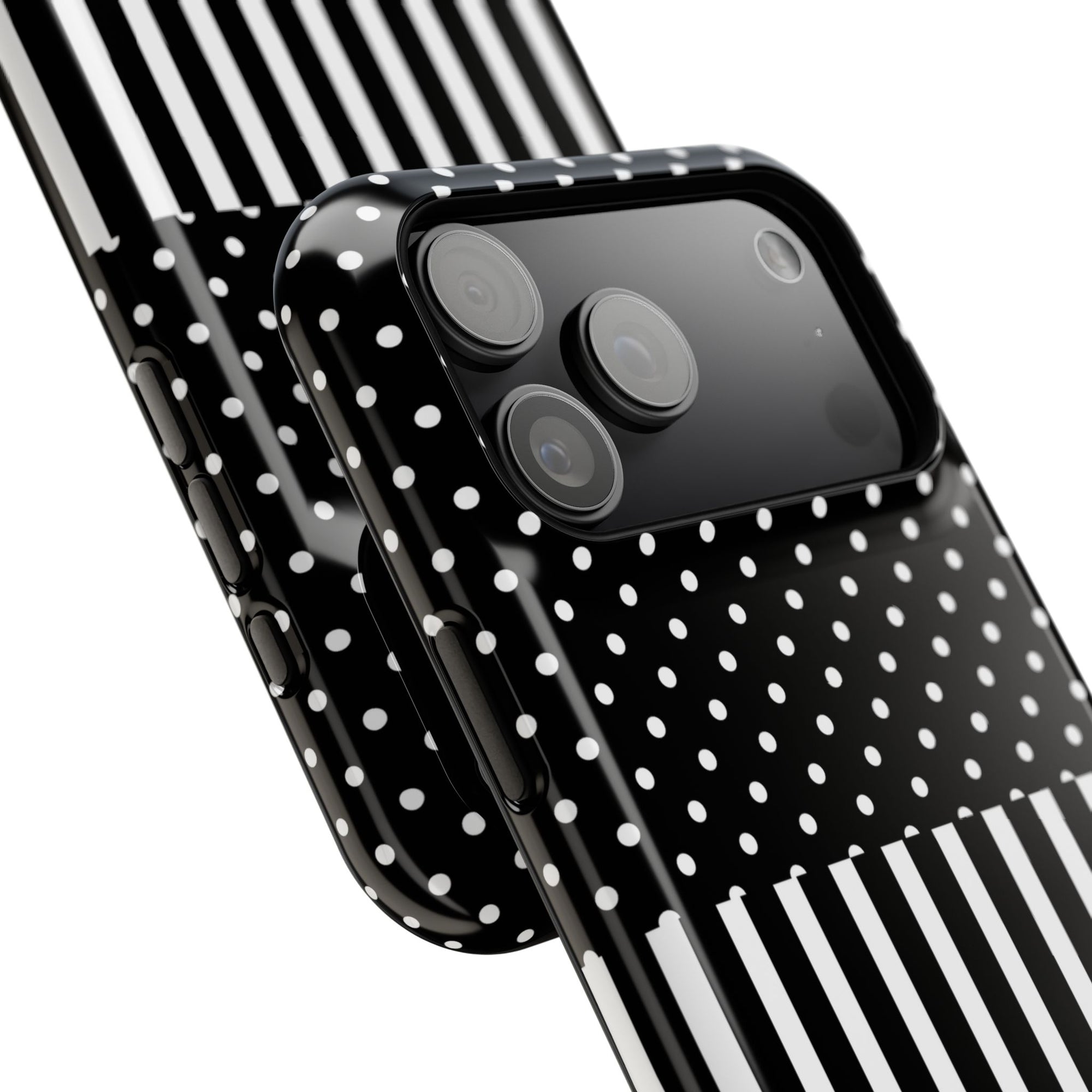B&W Polka Dots x Stripes Phone Case