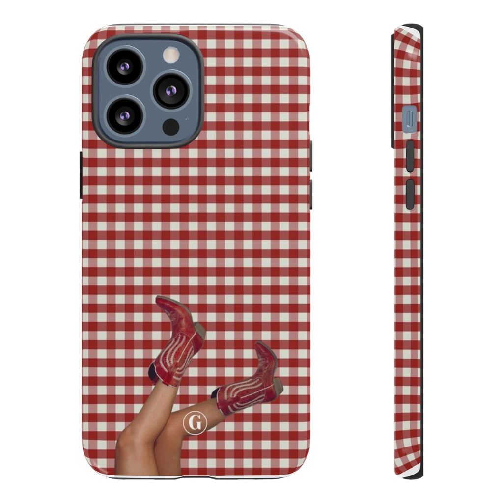 Dark Red Cowboy Boots Phone Case