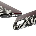 Zebra Print x Burgundy Phone Case